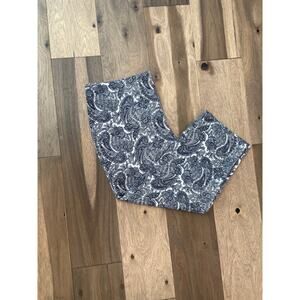 Talbots Heritage Cropped Pants – Size 14 – Navy Paisley